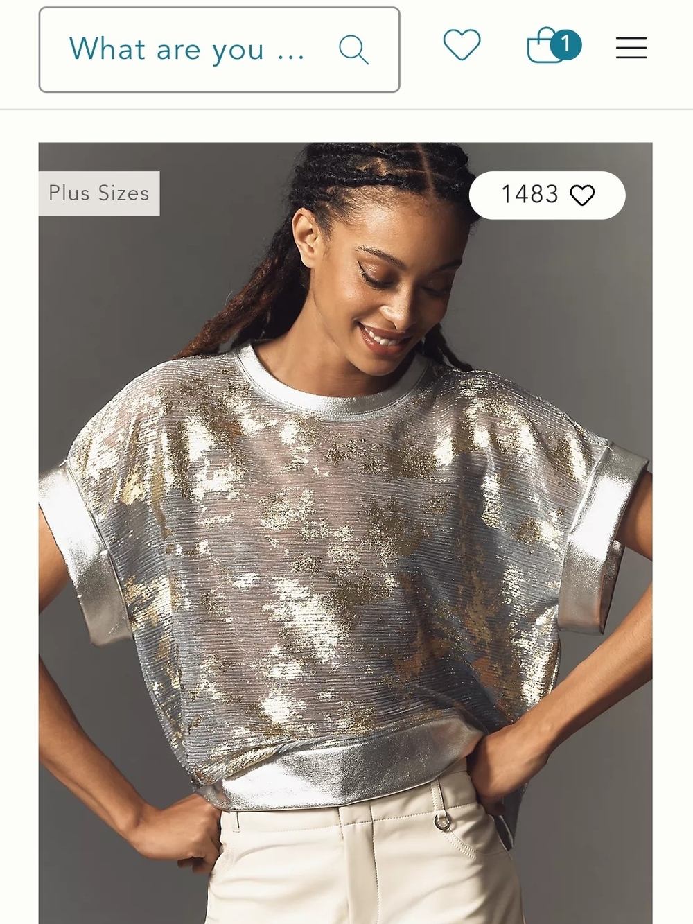Pilcro Shine Shell Top
